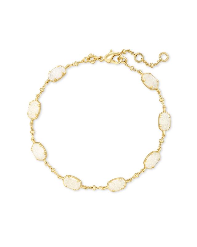 Kendra Scott Phillipa Gold Chain Bracelet in Iridescent Drusy