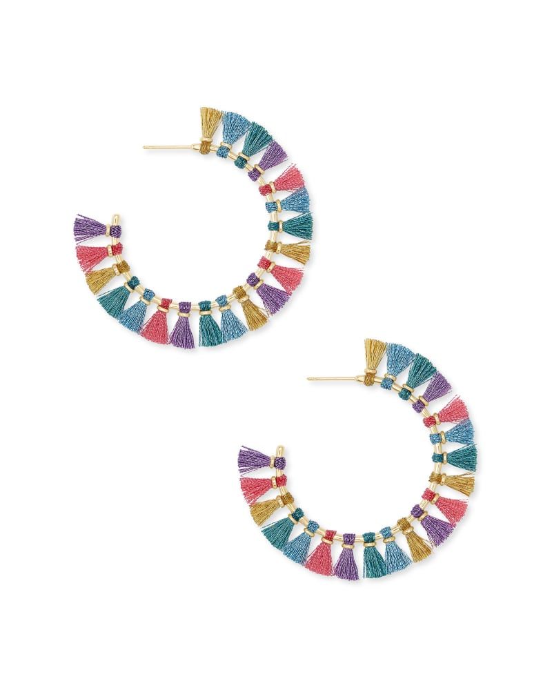 Kendra Scott Evie Gold Hoop Earrings in Multi Mix The Summit