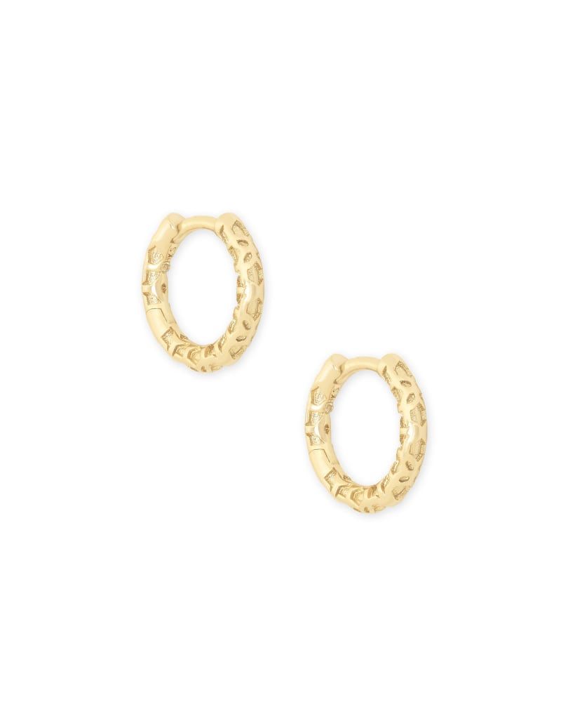 Kendra Scott Maggie Huggie Earrings in Gold Filigree Bethesda Row