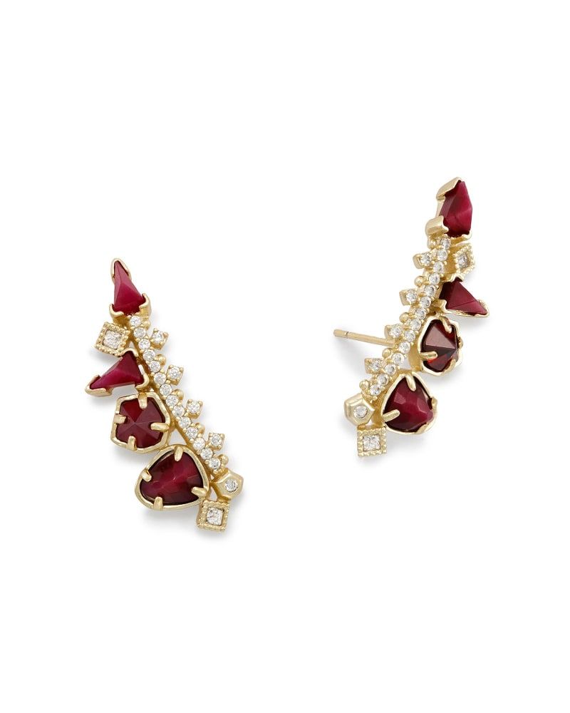 Kendra Scott Clarissa Ear Climbers in Bordeaux Mix The Summit