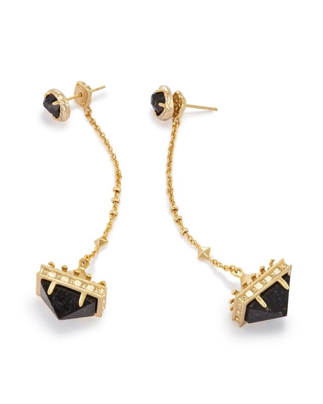 Kendra Scott Gigi Ear Jackets in Bordeaux Tiger s Eye Bethesda Row