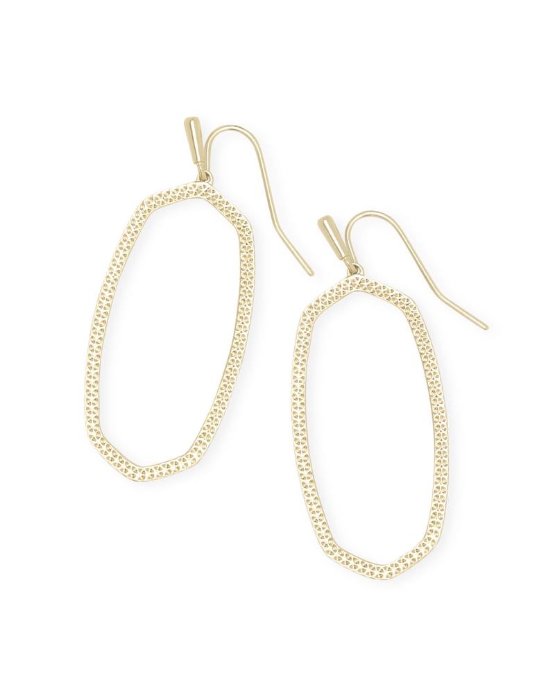 Kendra Scott Elle Open Frame Drop Earrings in Gold Bethesda Row