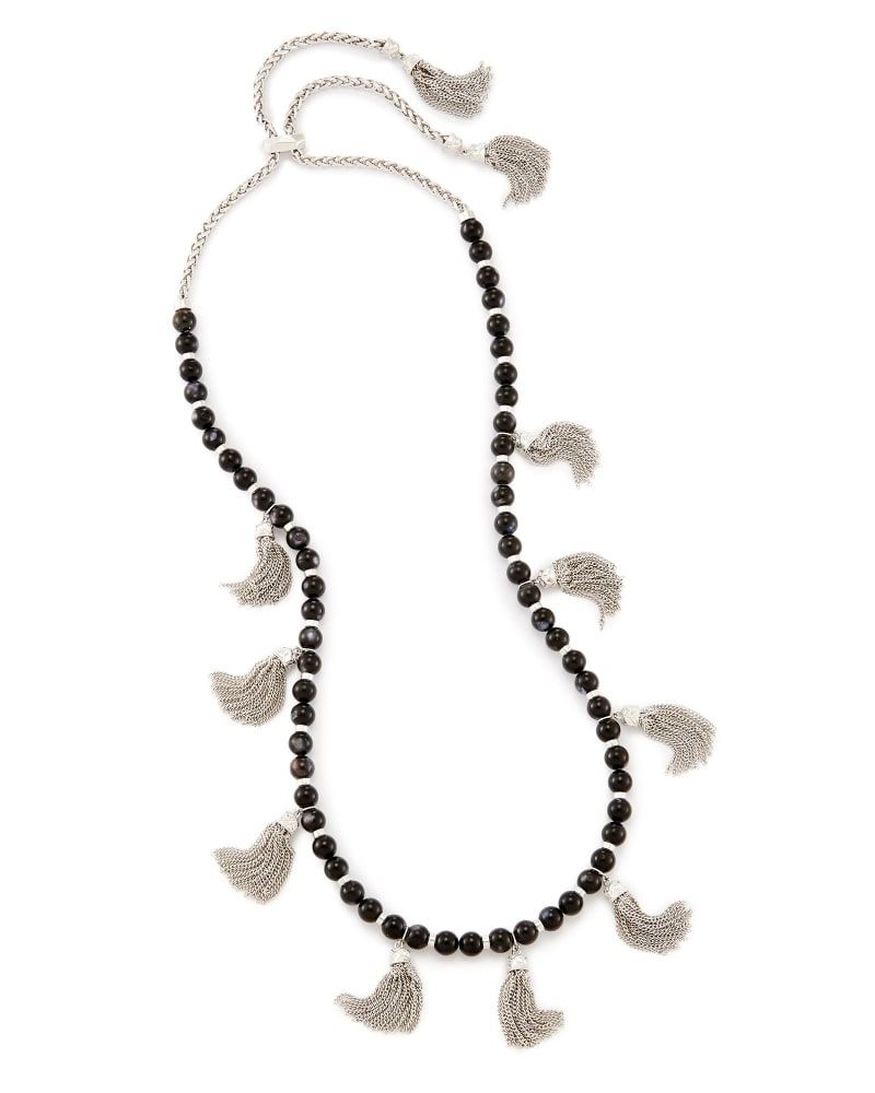 Kendra Scott Vanina Long Necklace in Black Pearl Bethesda Row
