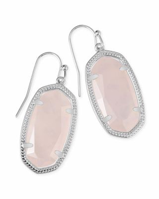 Kendra scott rose quartz earrings top