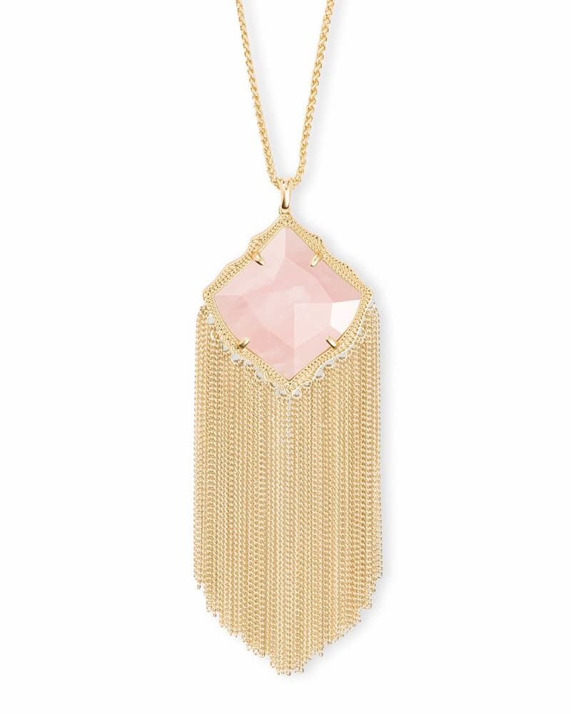Kendra scott rose cheap quartz necklace