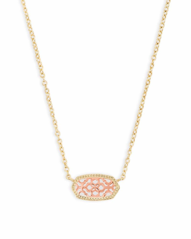 Rose gold filigree necklace shop