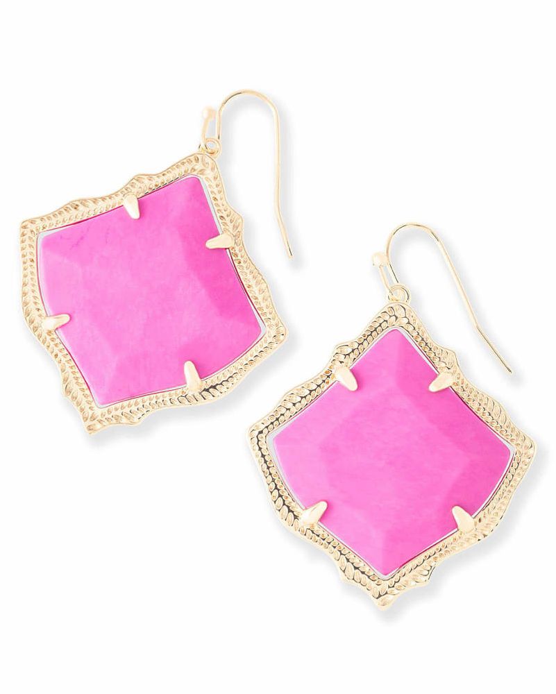 Kendra Scott Kirsten Drop Earrings in Magenta The Summit at