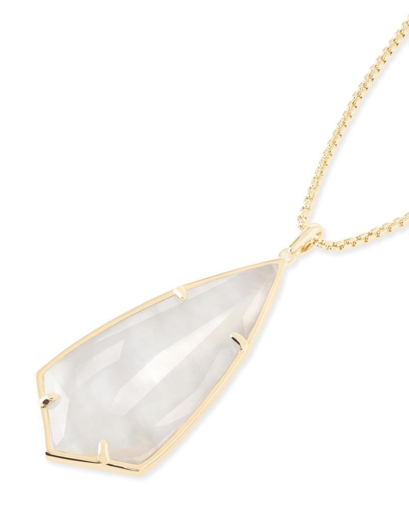Kendra Scott Carole Long Pendant Necklace in Ivory Pearl
