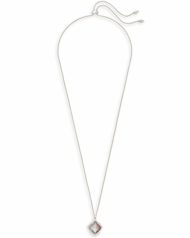 Kendra Scott Kacey Long Pendant Necklace in Black Pearl The