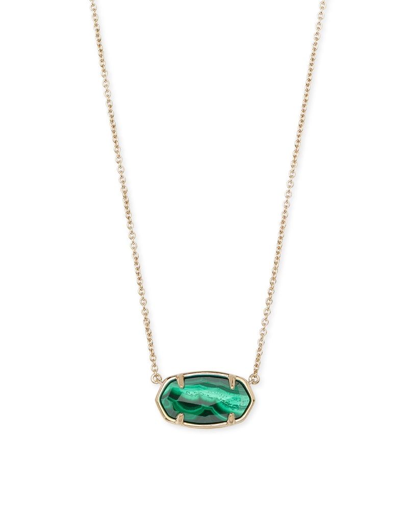 Kendra Scott Elisa 18k Gold Vermeil Pendant Necklace in Malachite