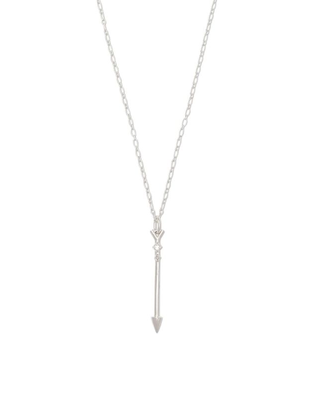 Kendra Scott Zoey Arrow Sterling Silver Long Pendant Necklace in