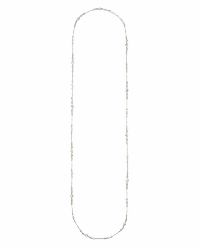 Devalyn long clearance necklace in silver
