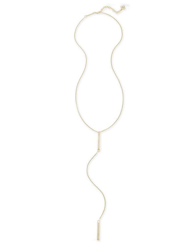 Kendra Scott Shea Lariat Necklace in Gold The Summit at Fritz Farm