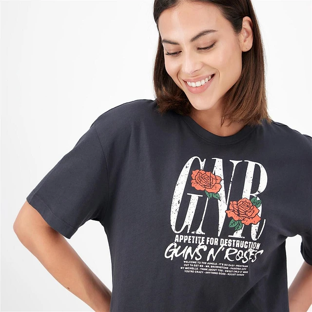 Camiseta lola flores guns and roses discount