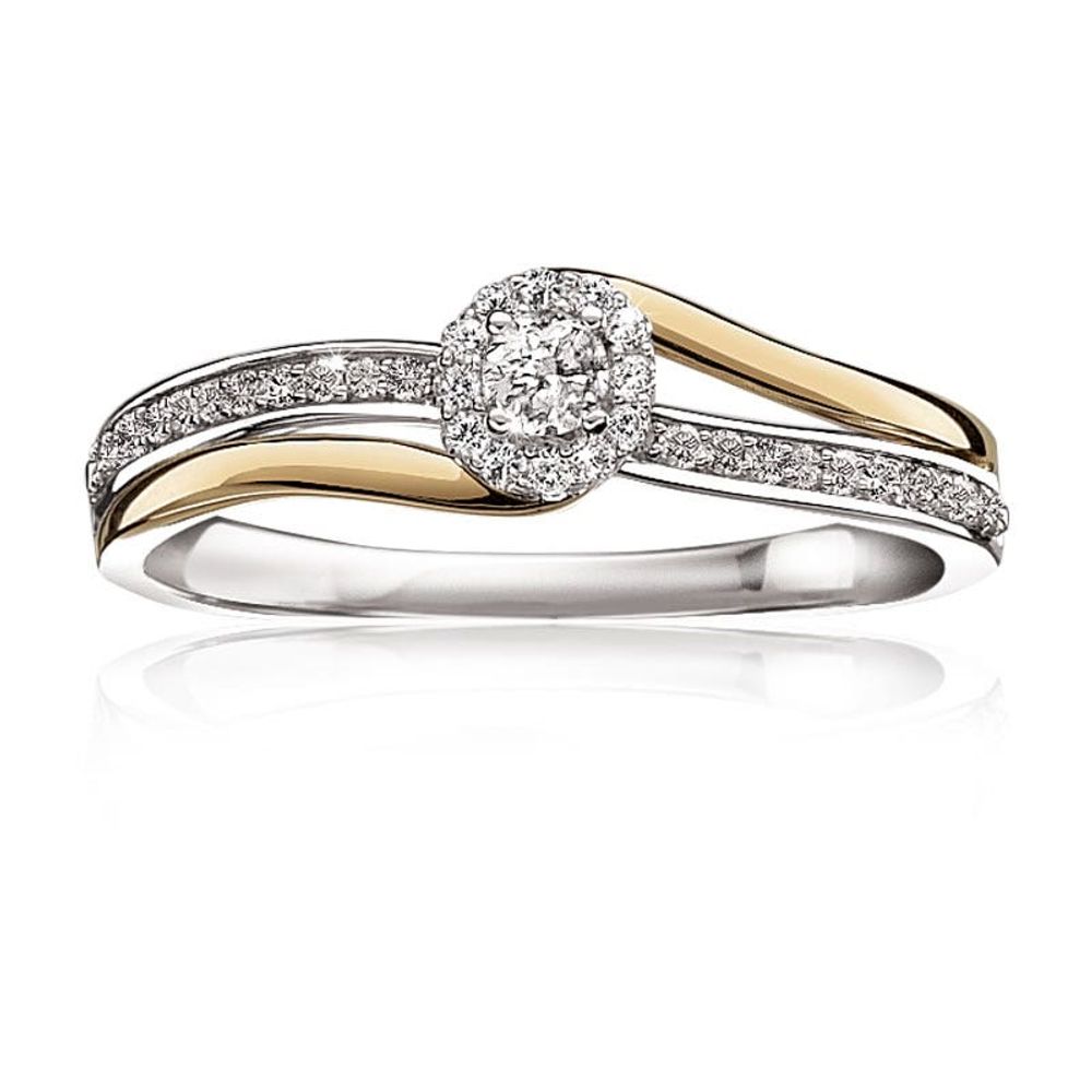 Rogers Hollands Jewelers Diamond Halo Bypass Promise Ring 1