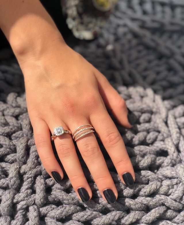 Rogers & Hollands® Jewelers Diamond Pave Bypass Ring in 10k White ...