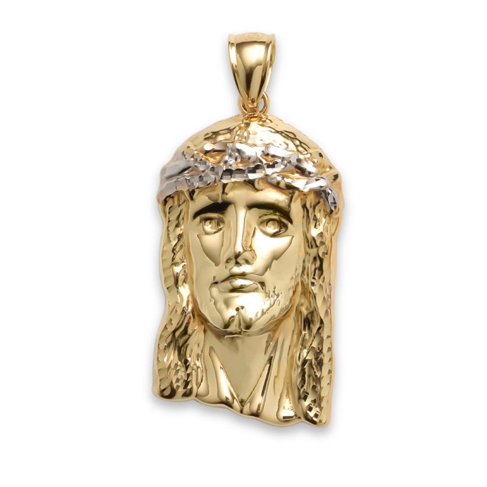 Rogers & Hollands® Jewelers Smooth Gold Jesus Head Pendant in 10k