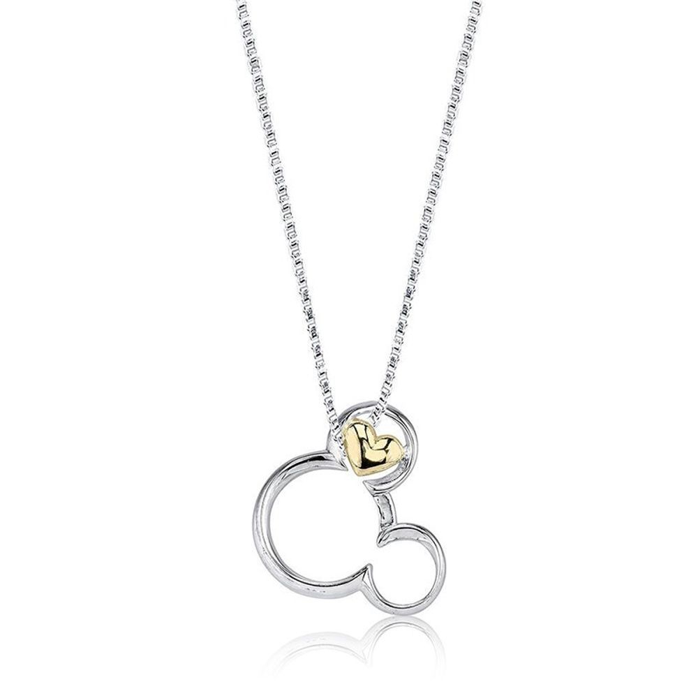 Mickey mouse heart discount necklace