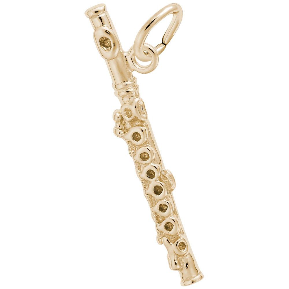 Rogers Hollands Jewelers Flute Charm in 14K Yellow Gold