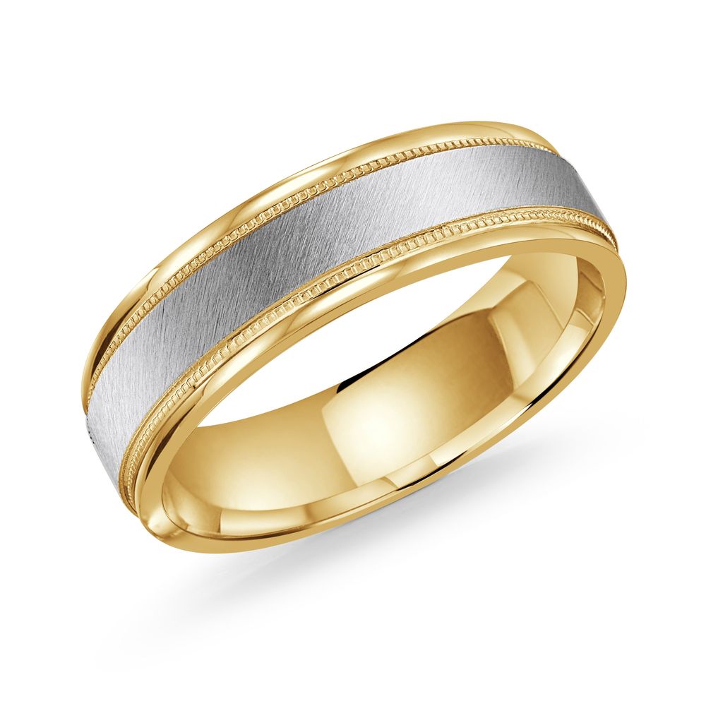 Rogers Hollands Jewelers Men s Satin Center Milgrain Edge