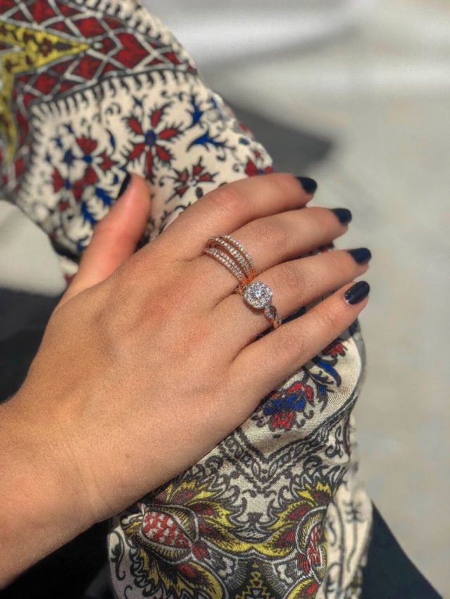 Rogers & Hollands® Jewelers Diamond Pave Bypass Ring in 10k White ...