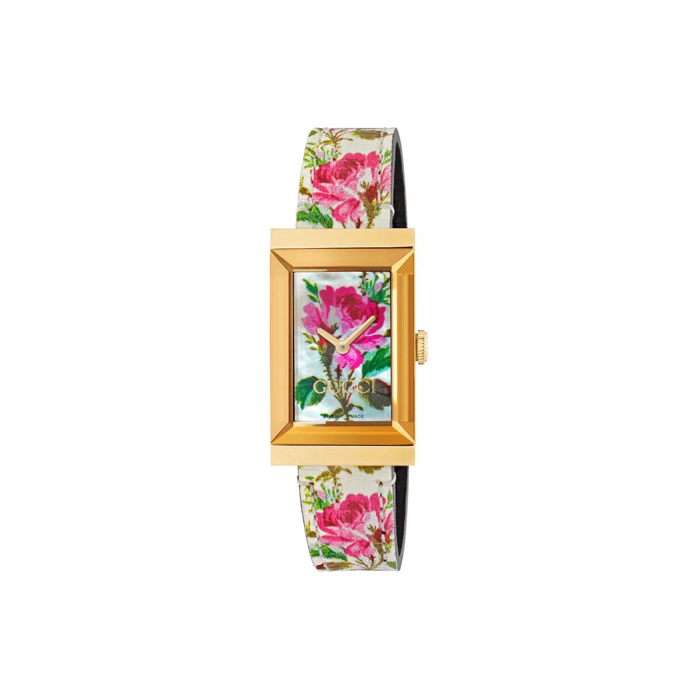 Rogers Hollands Jewelers Gucci G Frame Pink Floral Watch