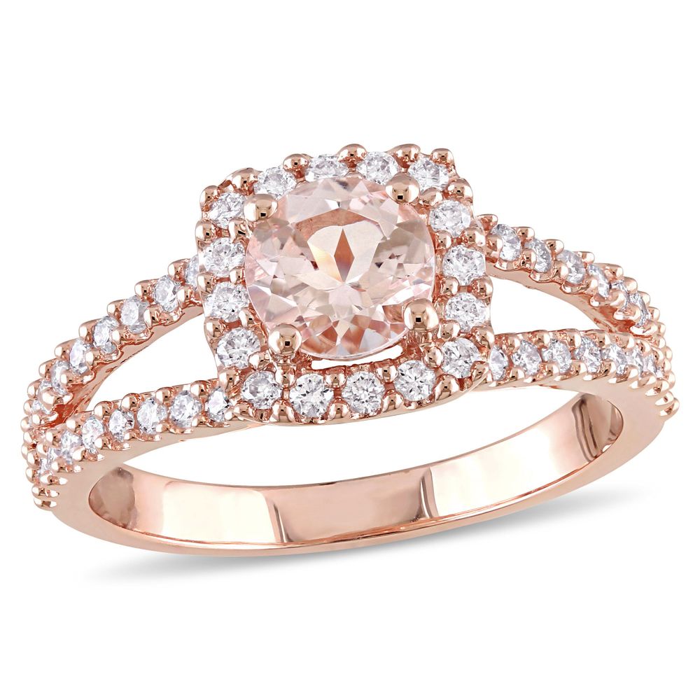 Split shank hotsell morganite ring