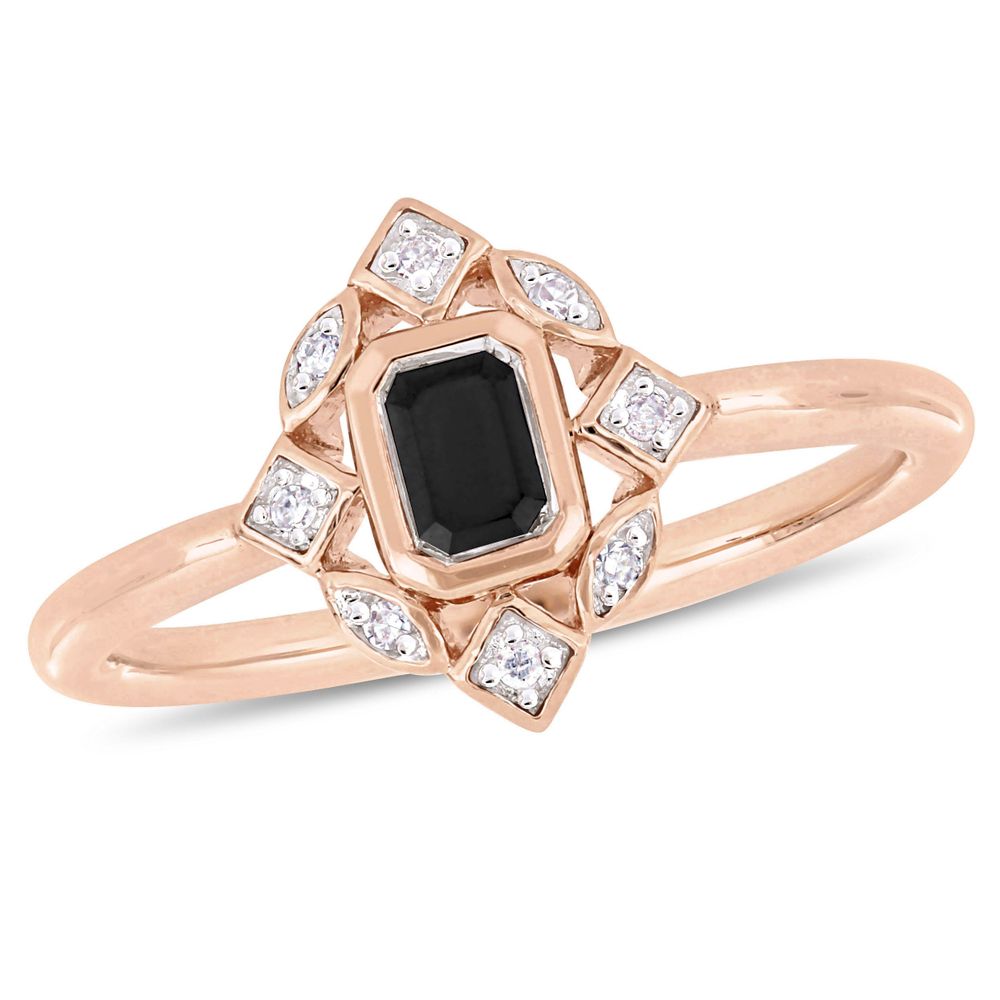 Rogers Hollands Jewelers Everly Emerald Cut Black White