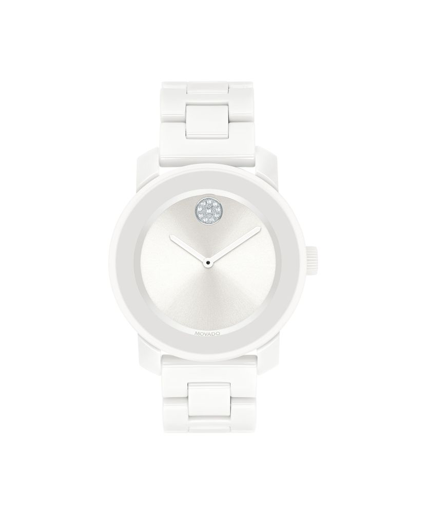 Movado bold white ceramic discount