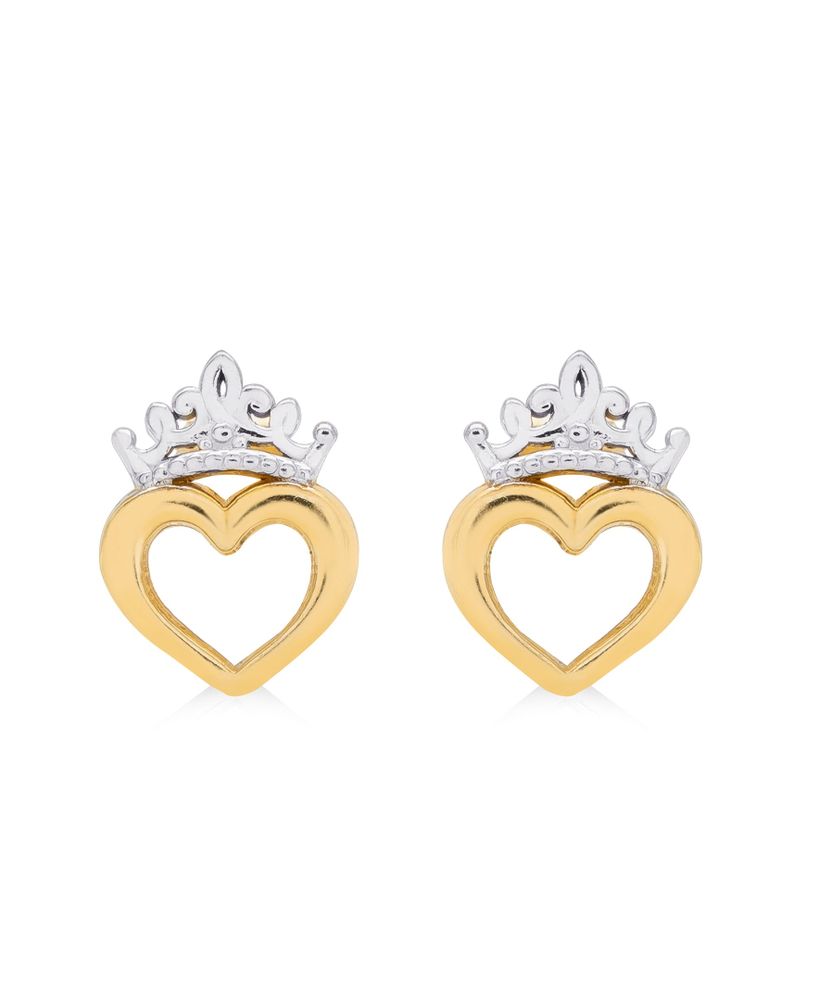 Rogers Hollands Jewelers DISNEY Princess Heart Earrings in 10k