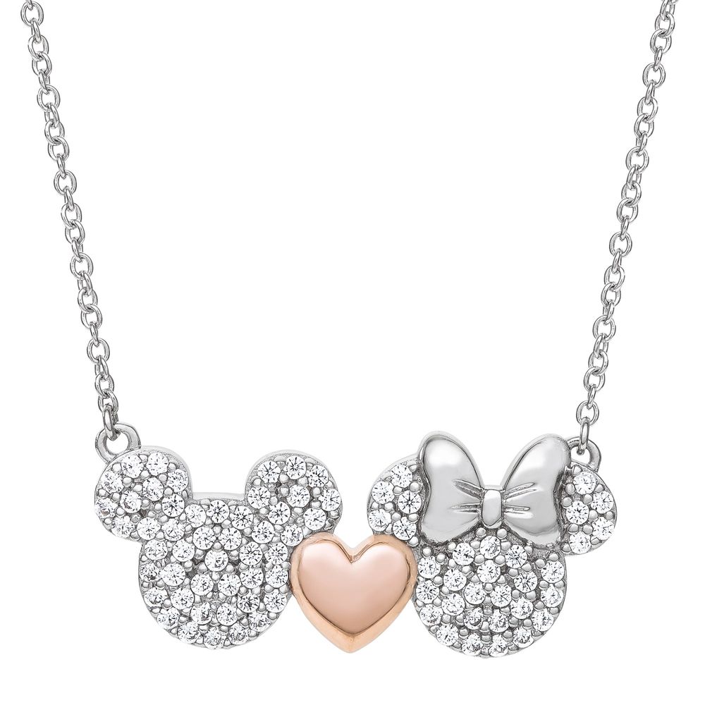 Rose gold mickey mouse necklace hotsell