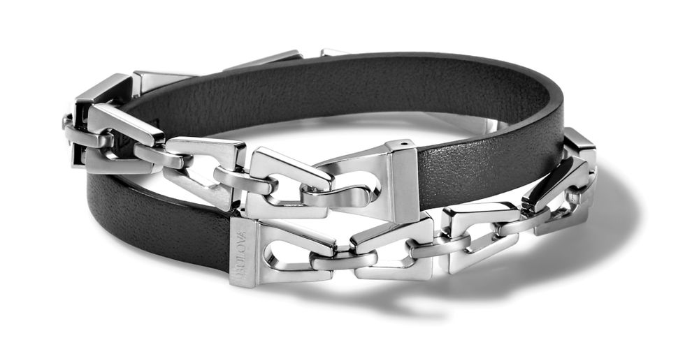 Bulova store leather bracelet