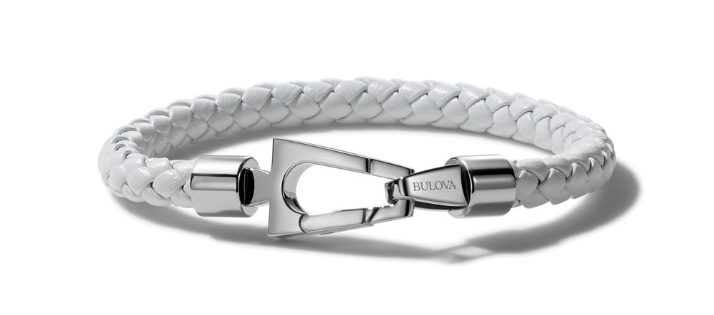 Bulova best sale leather bracelet