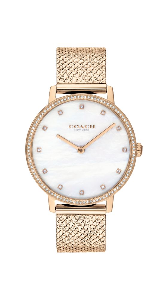 Rogers Hollands Jewelers Coach Ladies Audrey Rose Gold Watch
