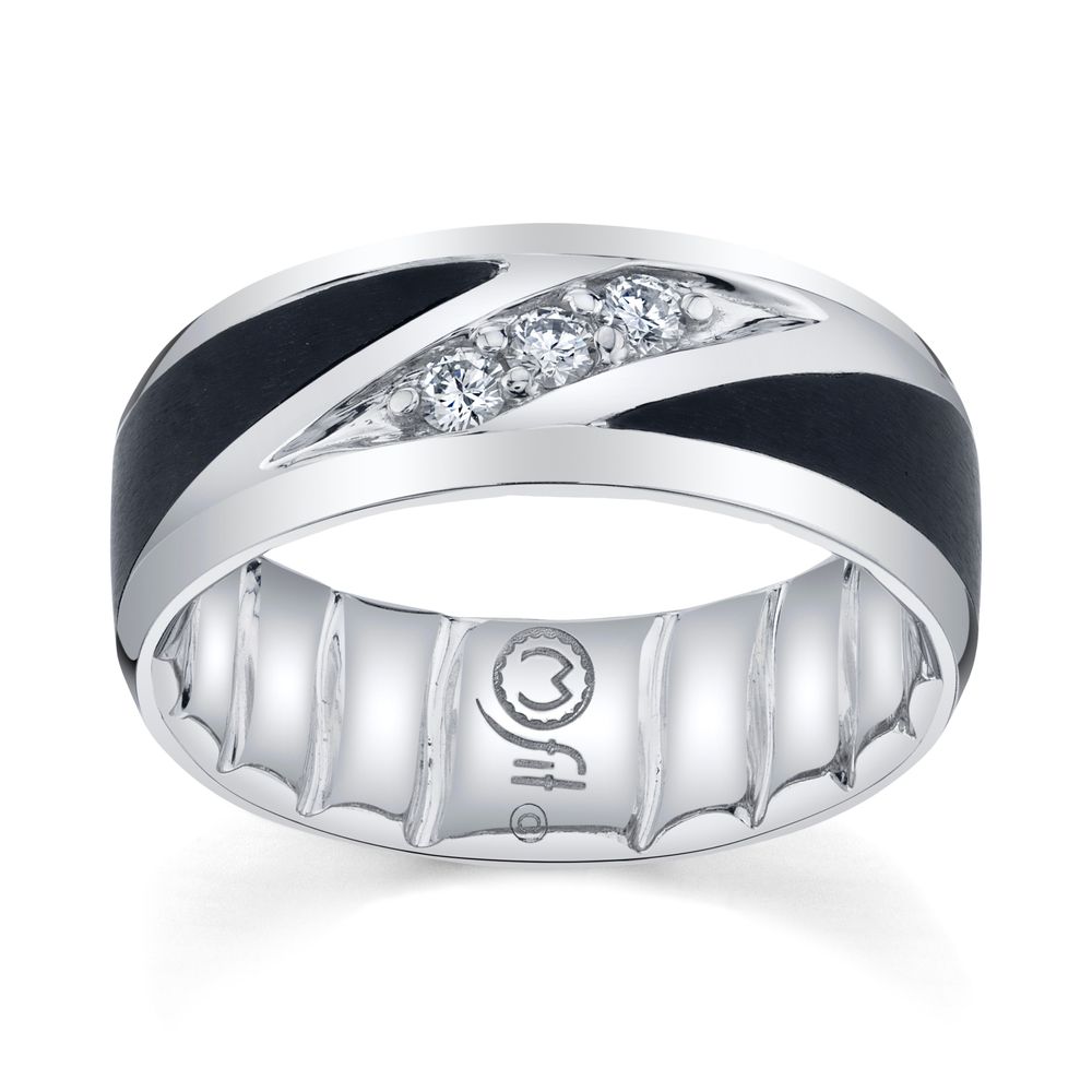 Rogers Hollands Jewelers Men s MFIT Diamond 1 5ctw. Black