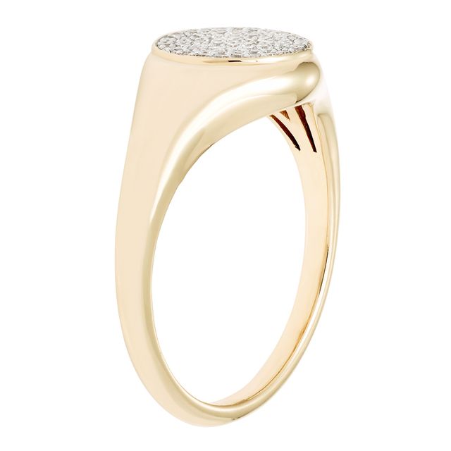 Rogers & Hollands® Jewelers Diamond Pave Bypass Ring in 10k White ...
