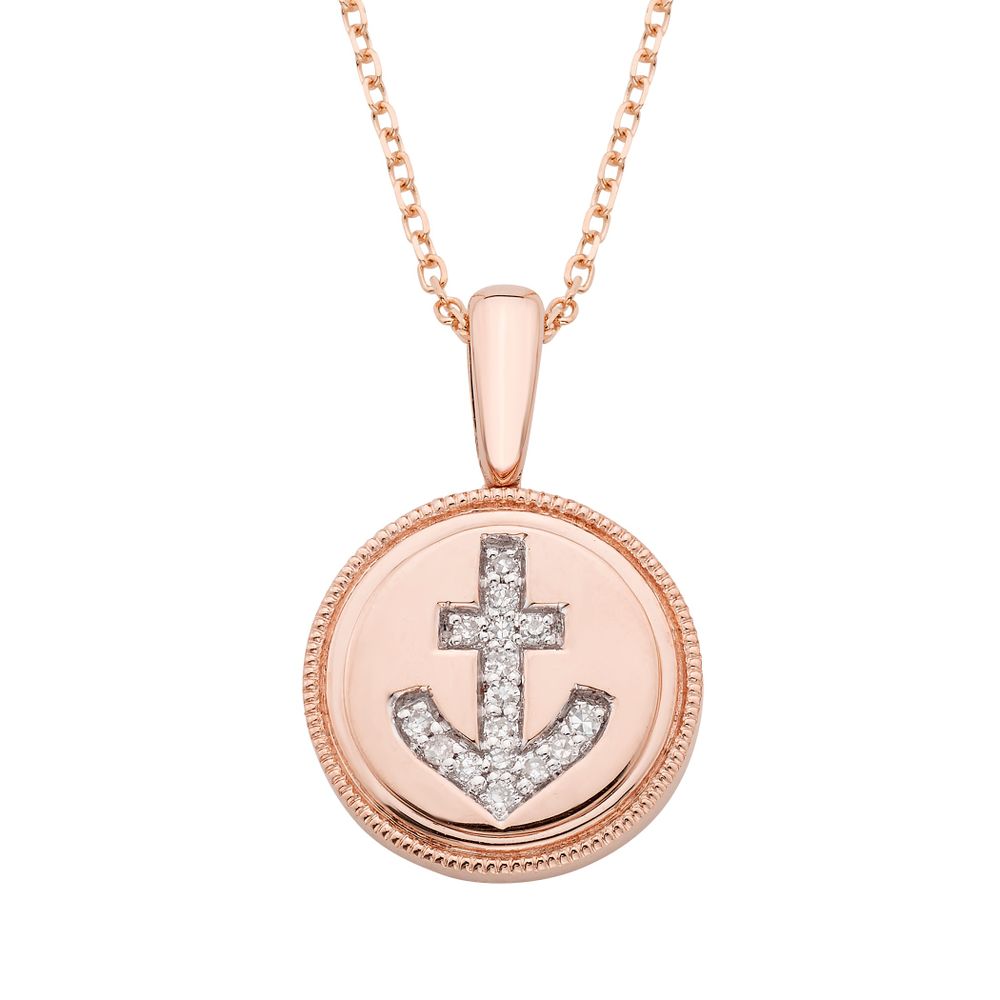 Diamond discount anchor pendant