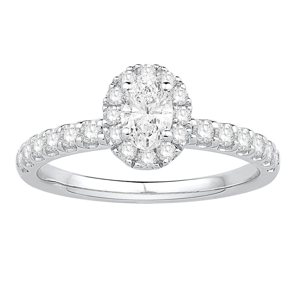 Rogers Hollands Jewelers Oval 7 8ctw. Diamond Halo Engagement