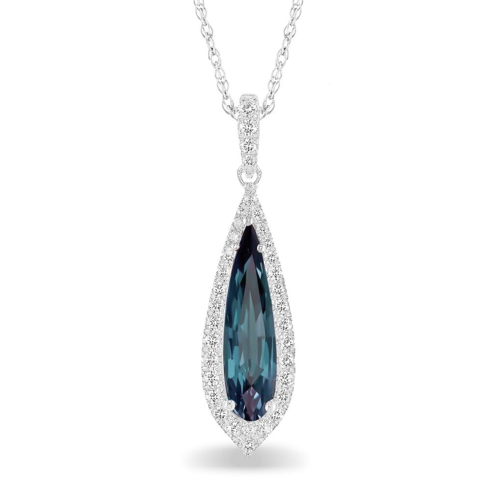 Rogers Hollands Jewelers Elongated Pear Created Alexandrite