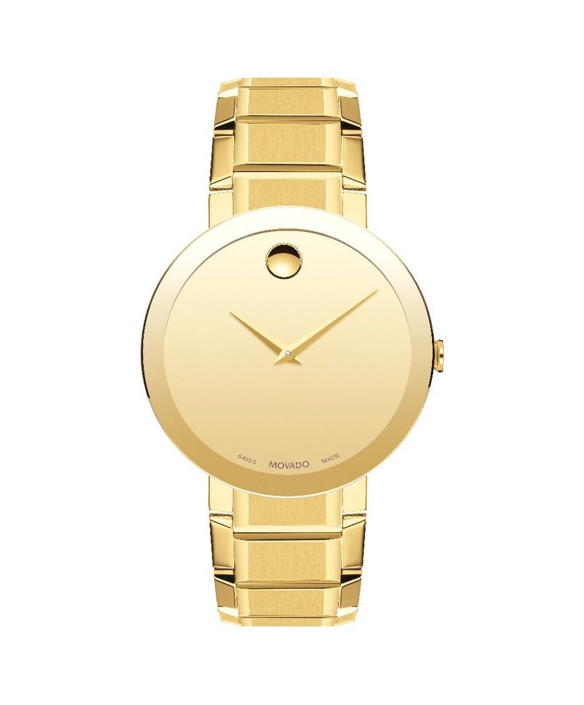 Rogers Hollands Jewelers Movado Men s Swiss Sapphire Gold Tone