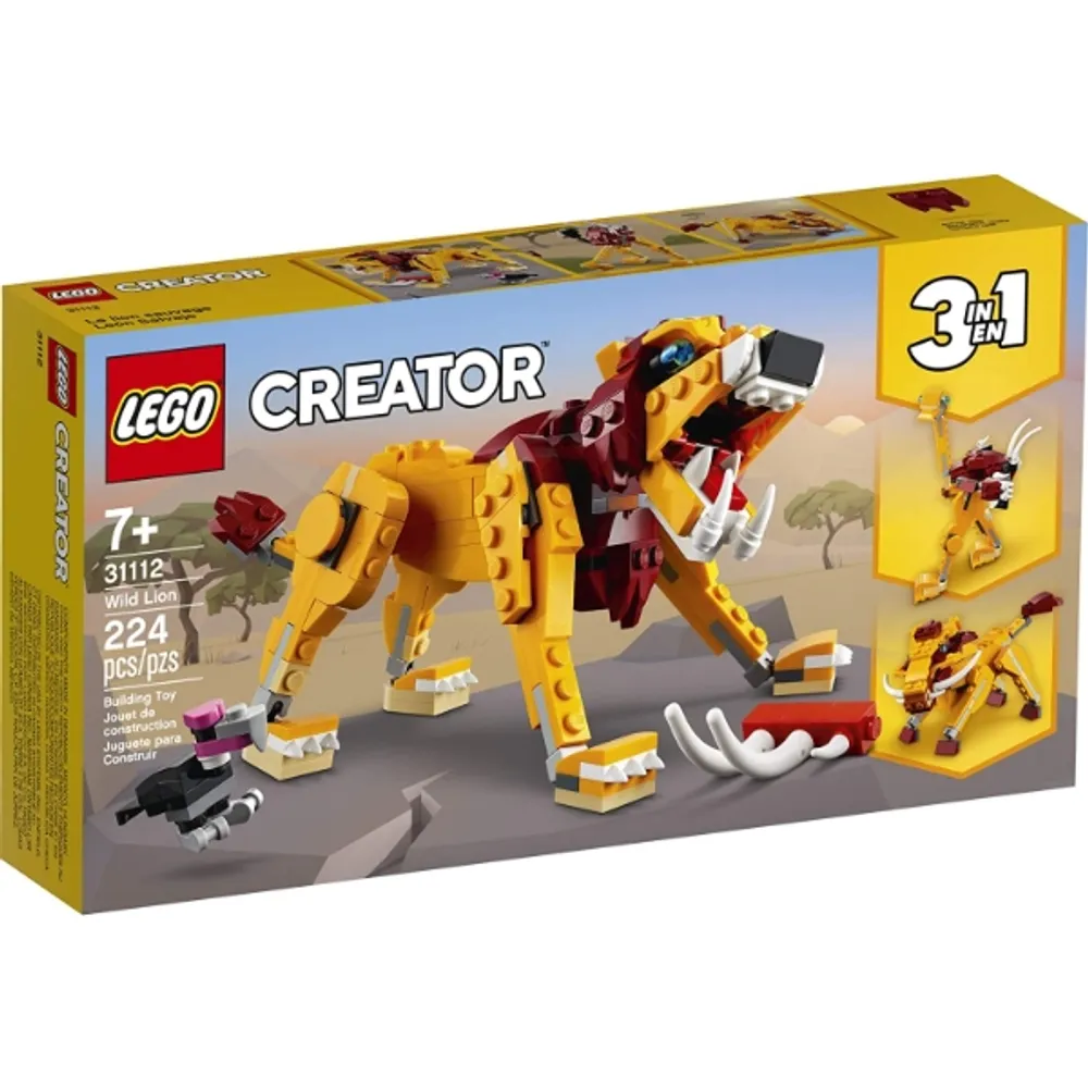 Mind Games LEGO Creator 3in1 Wild Lion 31112 3in1 Toy Building Kit