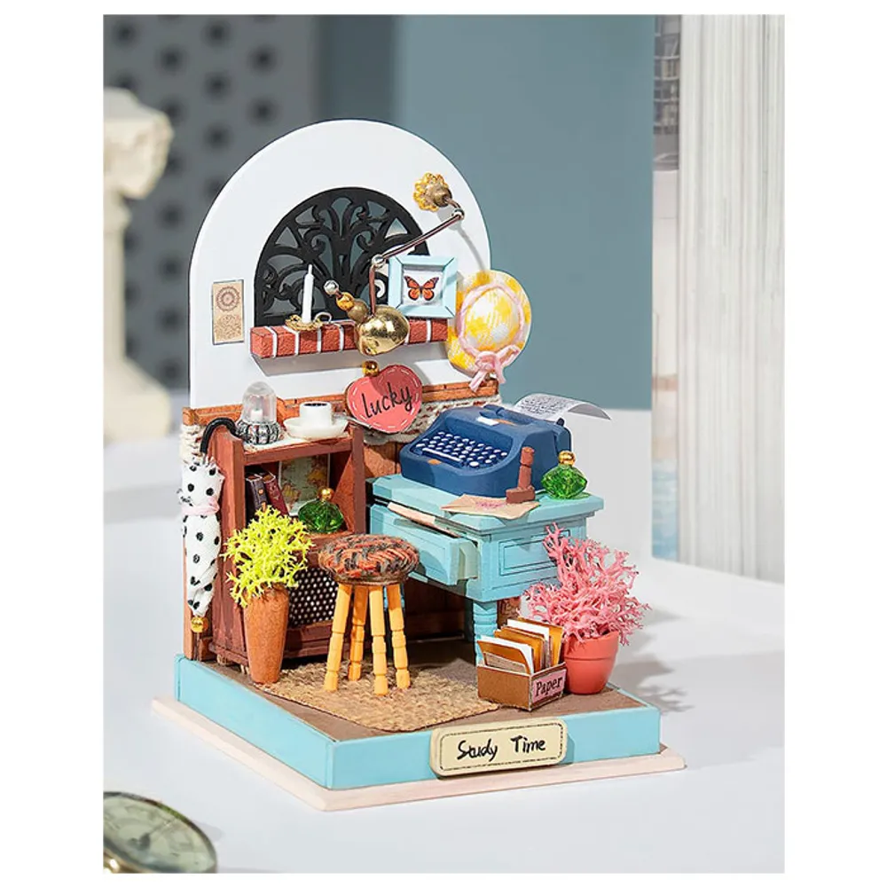 Mind Games Record Mood DIY Miniature Dollhouse Kit Wooden Tiny