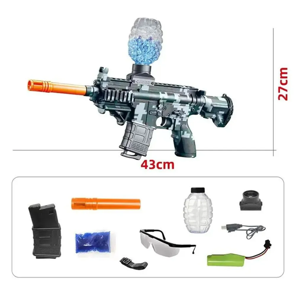 Machine gun deals water gun