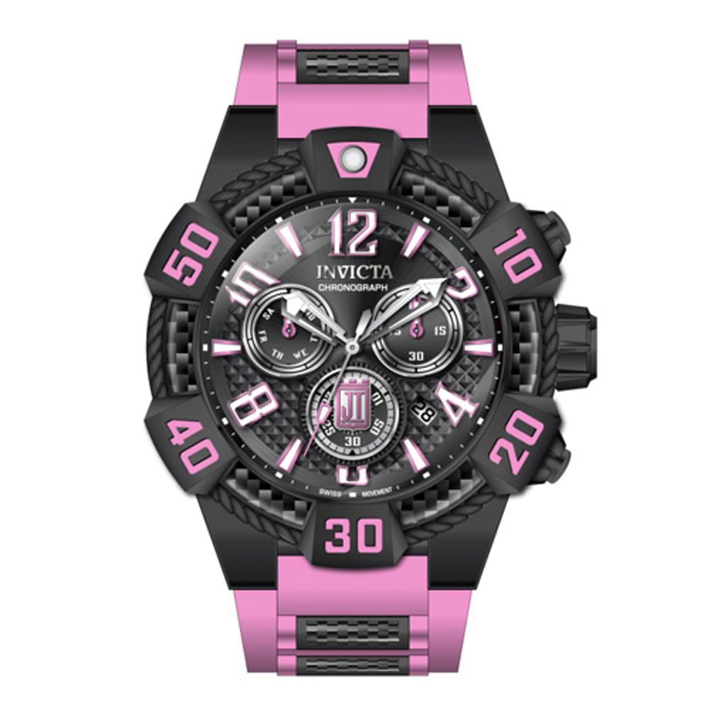 Pink invicta watch outlet men's