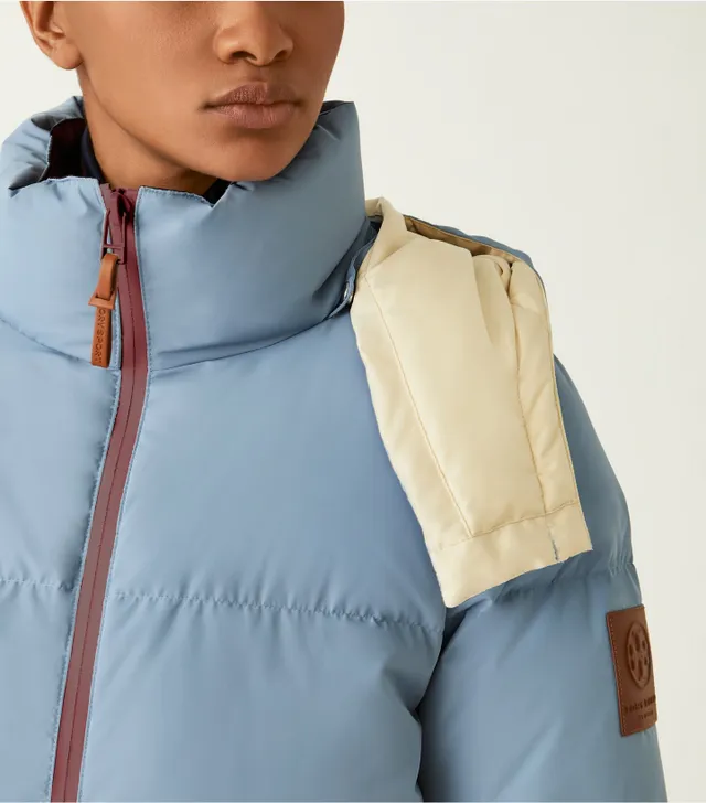 Tory Sport Color-Block Hooded Down Jacket | The Summit