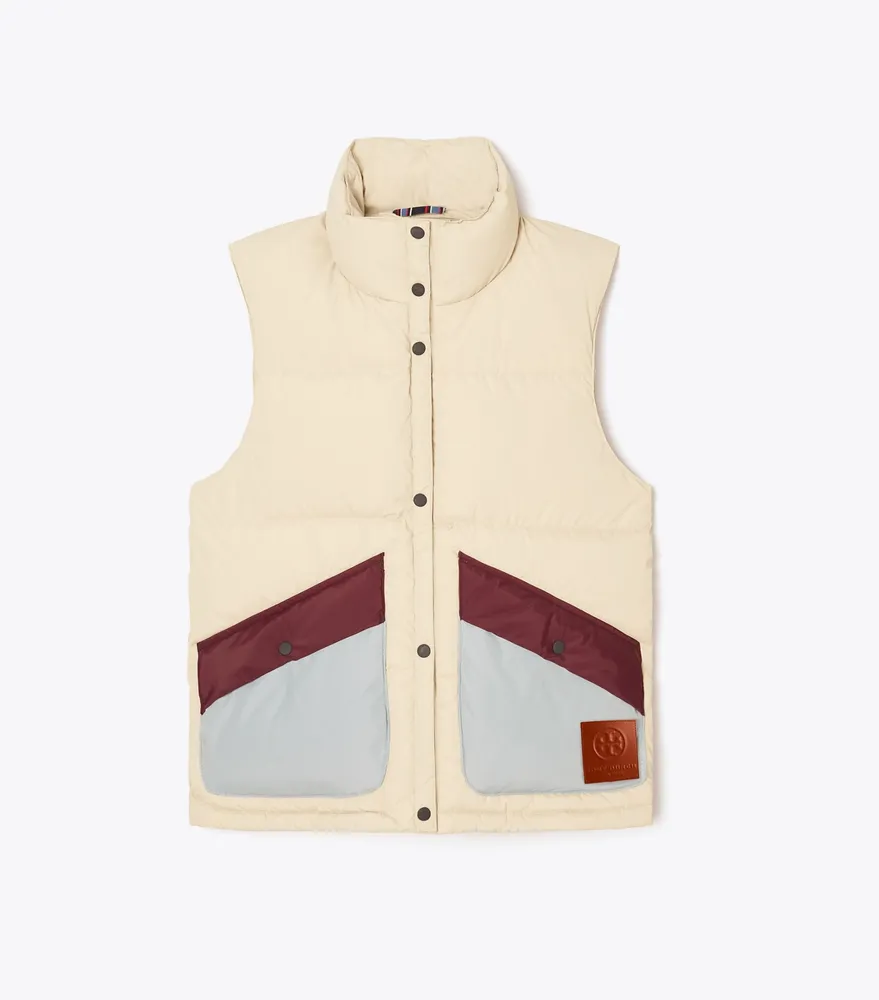 Tory Sport Colorblock Down Vest | The Summit