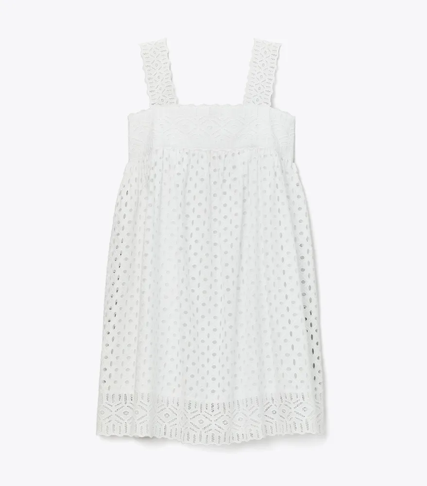 Tory burch outlet eyelet embroidered dress