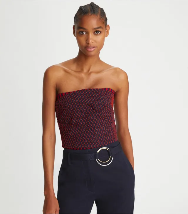 Tory burch clearance smocked tube top