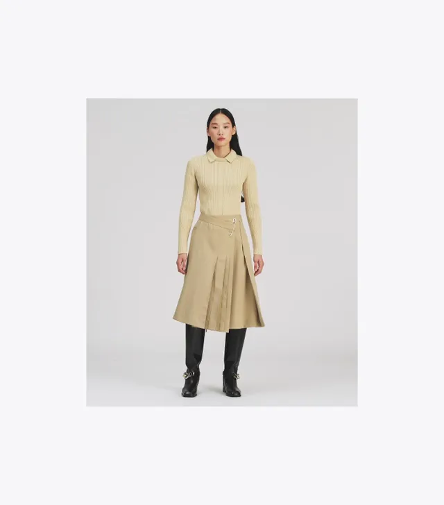Tory Burch Deconstructed Wool Skirt | The Summit