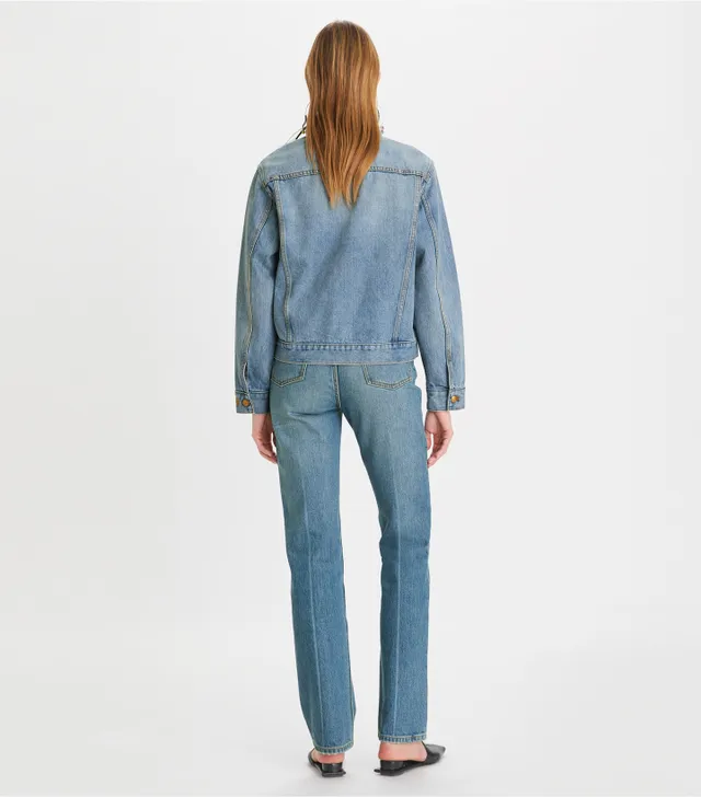 Tory burch denim jacket cheap